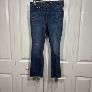 J.Crew Demi Boot Jeans Womens 27 Lantern Wash Crop Raw Hem Boho Casual Modern